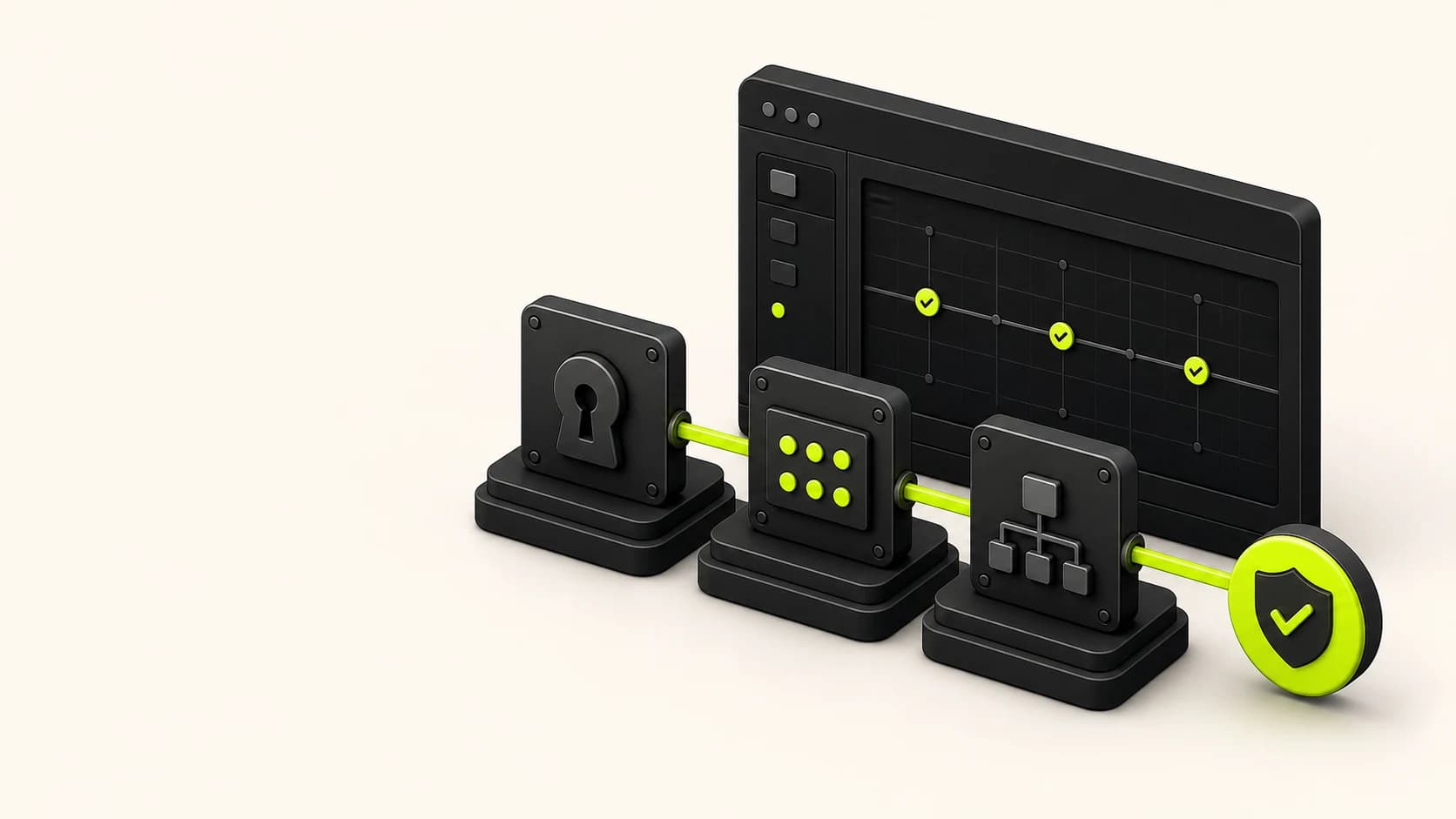 Authentication, two-factor and organization checkpoints connected to a verified test result