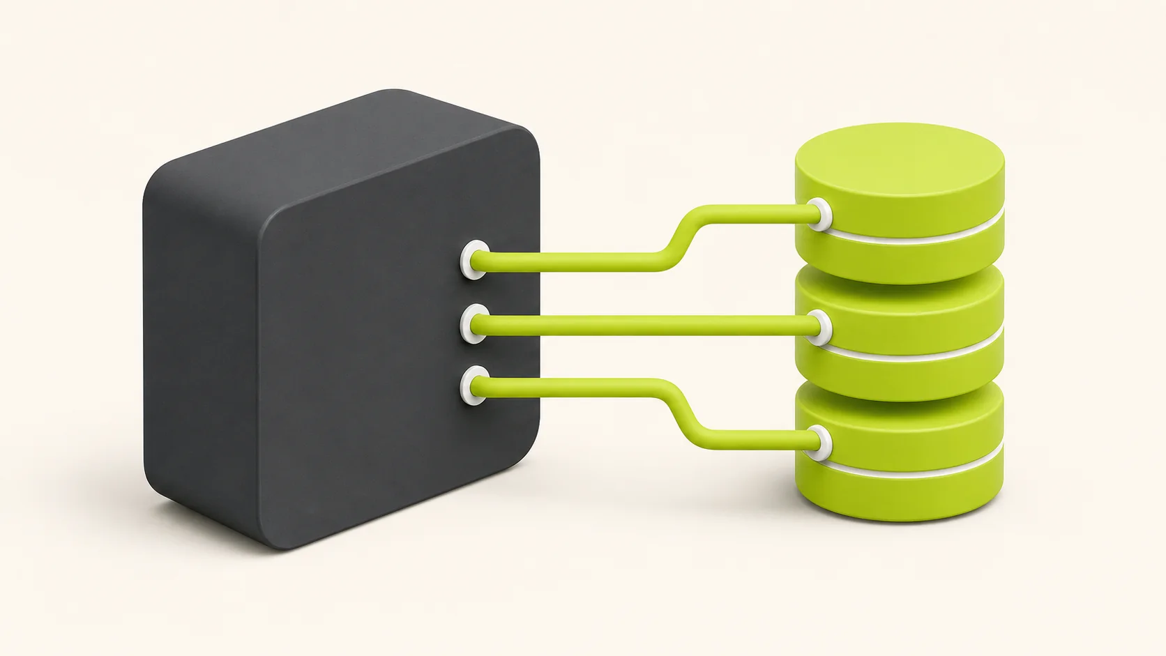 A lightweight database layer connected to a SaaS application
