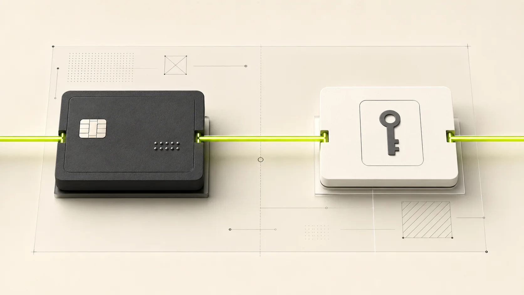 Payment and identity modules connected by an integration rail