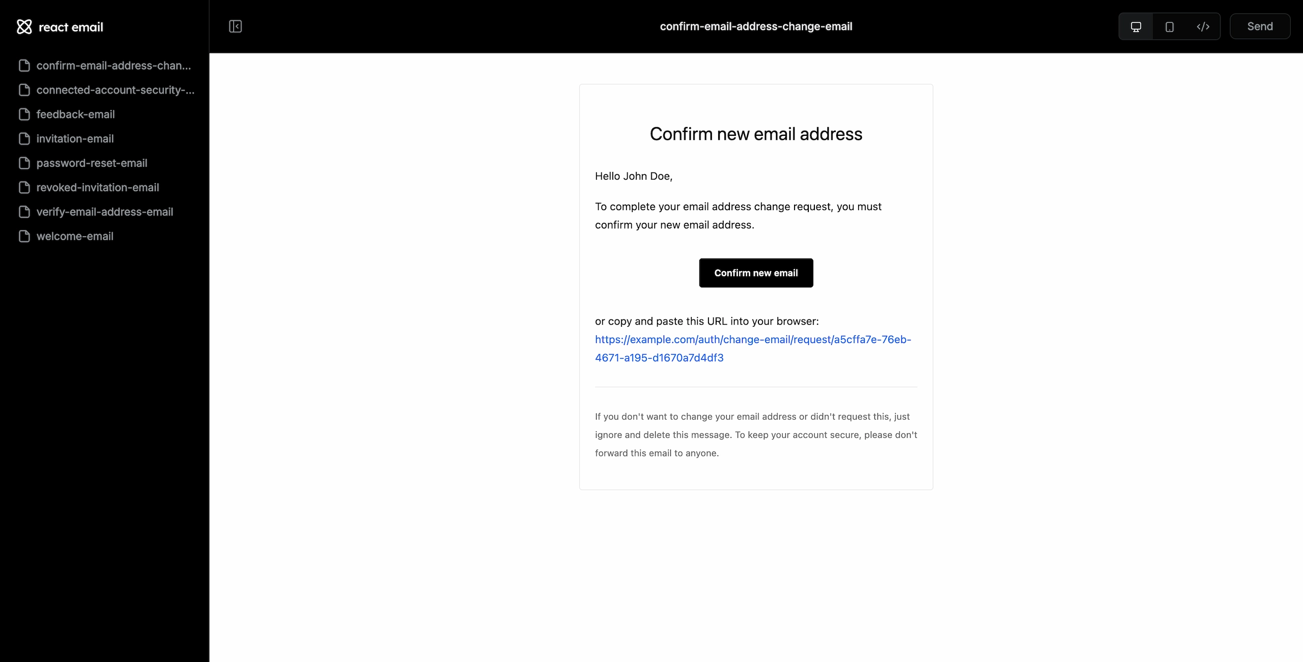 React Email Preview