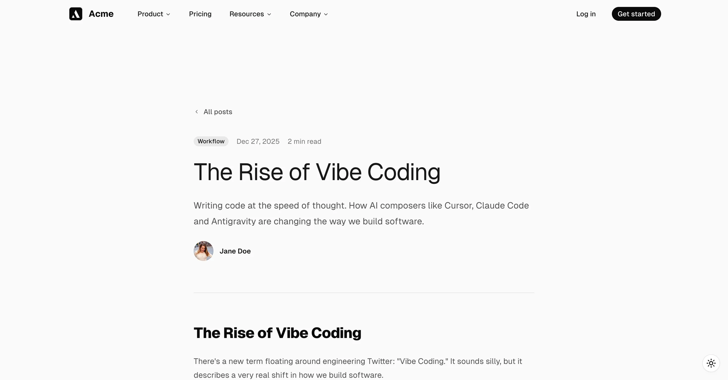 Blog Post (Content Collections)