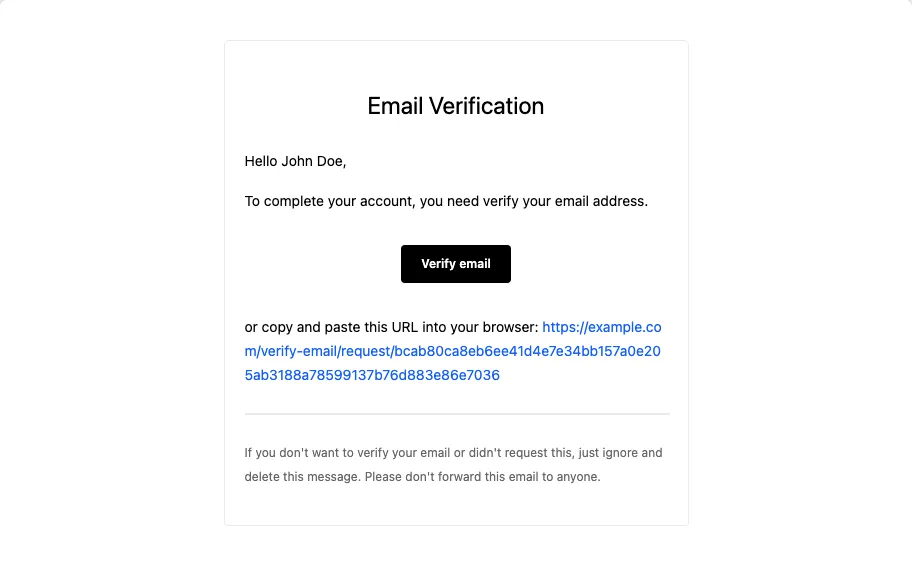 Verify Email Address