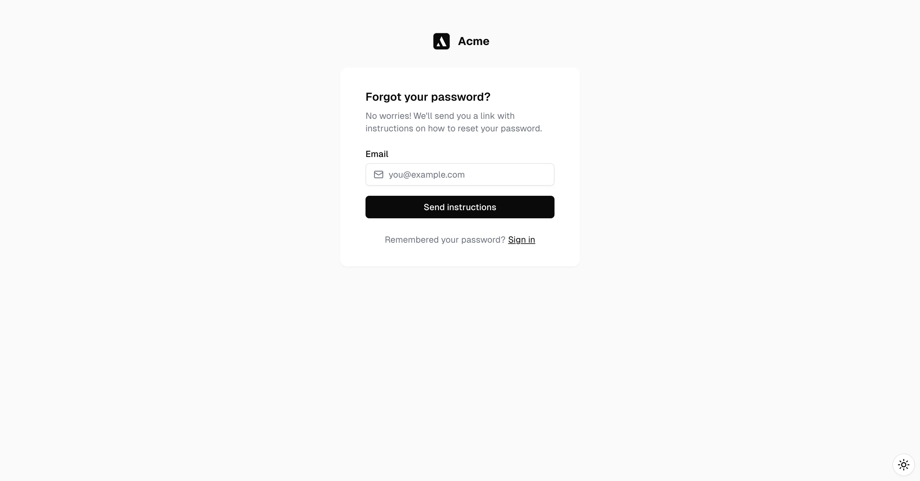 Forgot Password