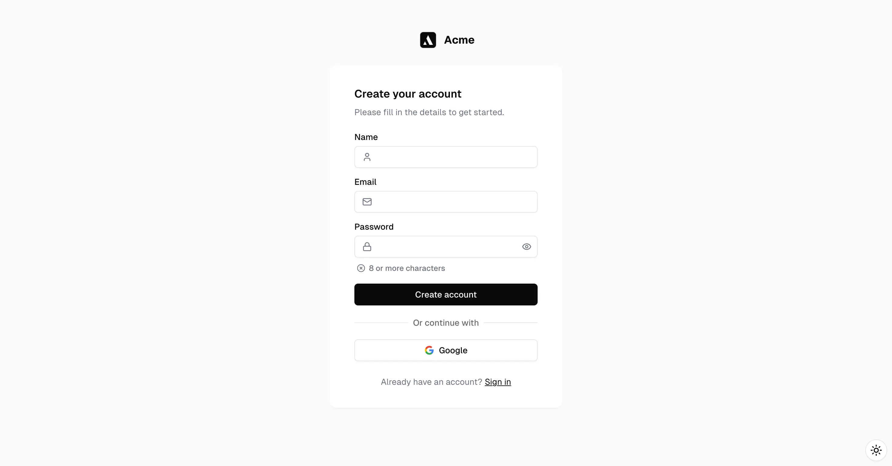 Sign Up